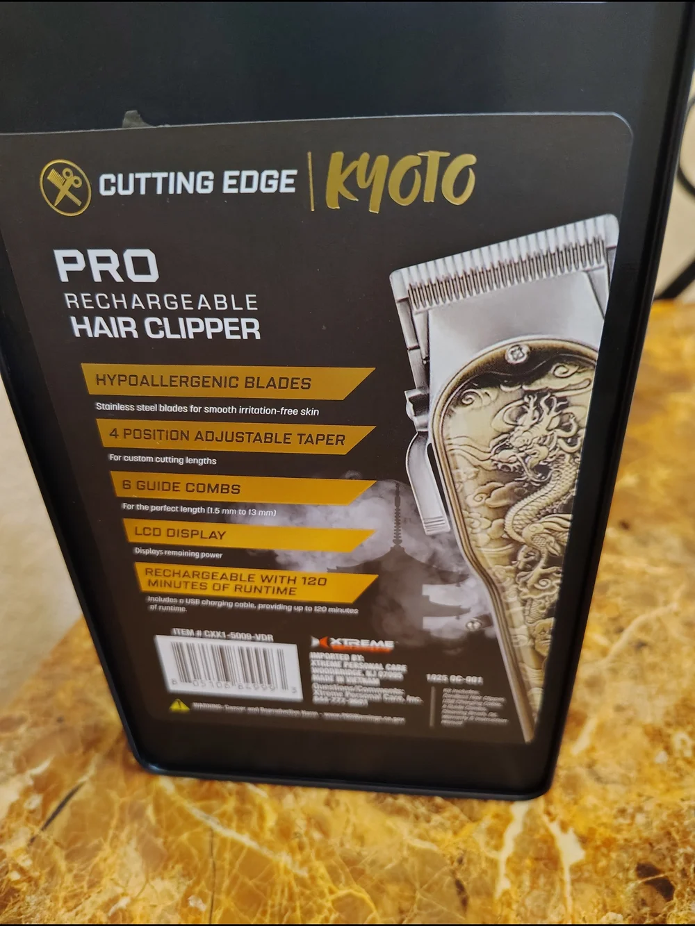 Kyoto Pro Rechargeable Hair Clipper - Bronze Dragon